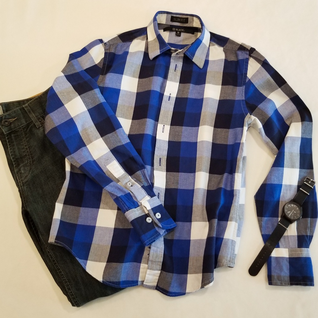 Blk | Checkered Button Down